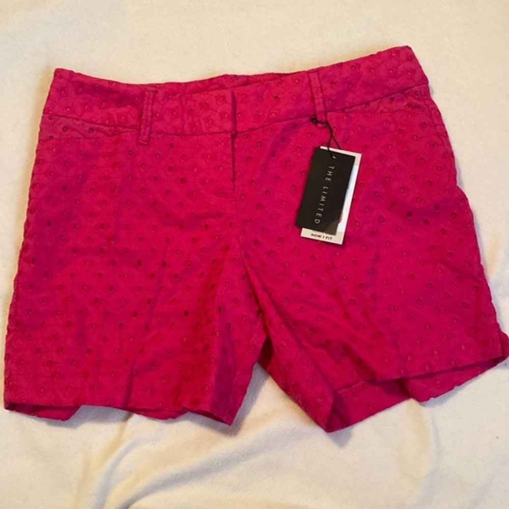 The Limited Hot Pink Eyelet Shorts